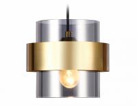 Светильник подвесной со сменной лампой Ambrella TR3645 GD/SM золото/дымчатый E27 max 40W D180*950