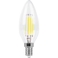 Лампа светодиодная FERON LB-713 11 230V E14 6400K  филамент С35 прозрачная