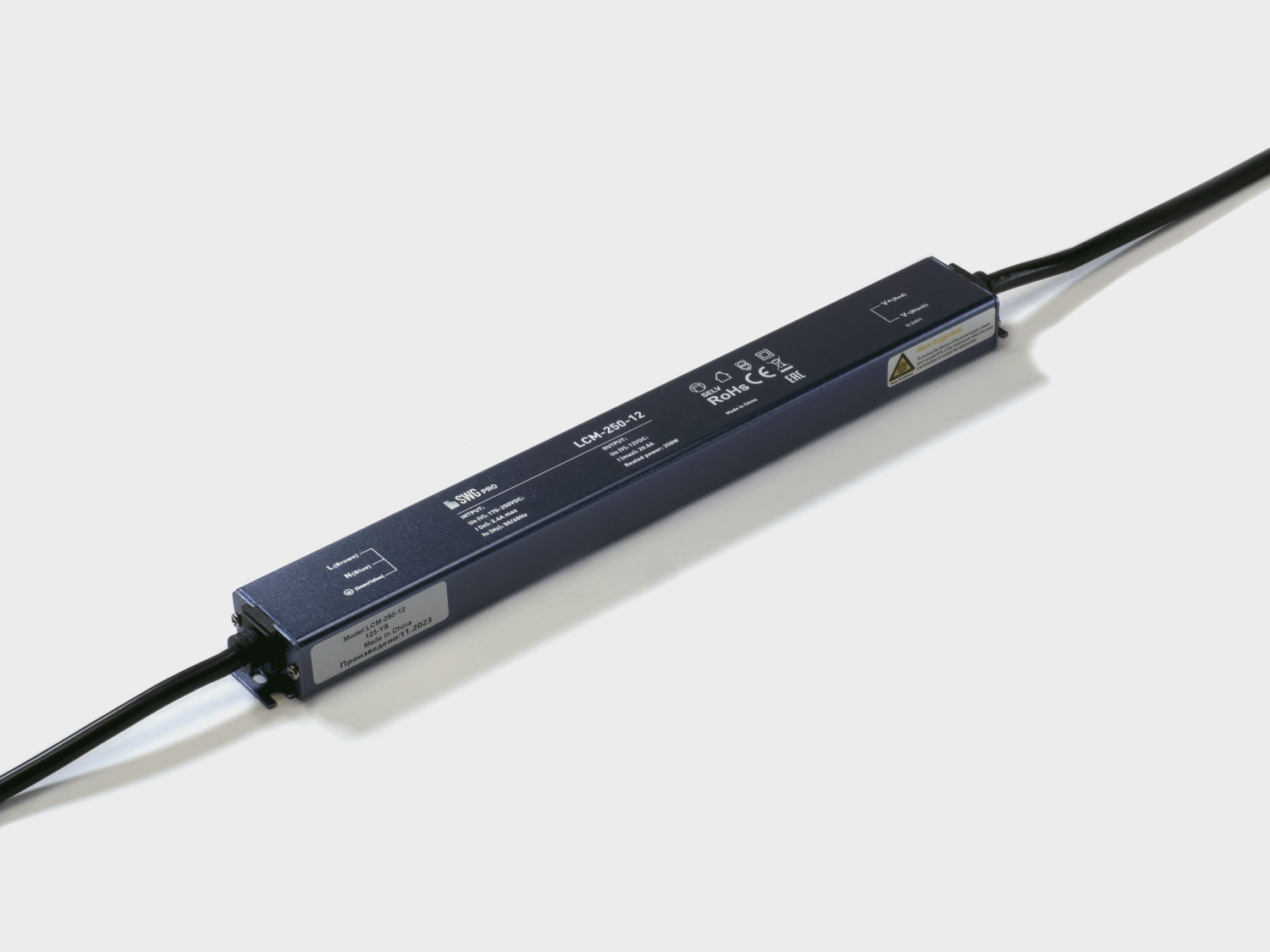 Блок питания LCM-250-12 250Вт, 12В, IP67 черный