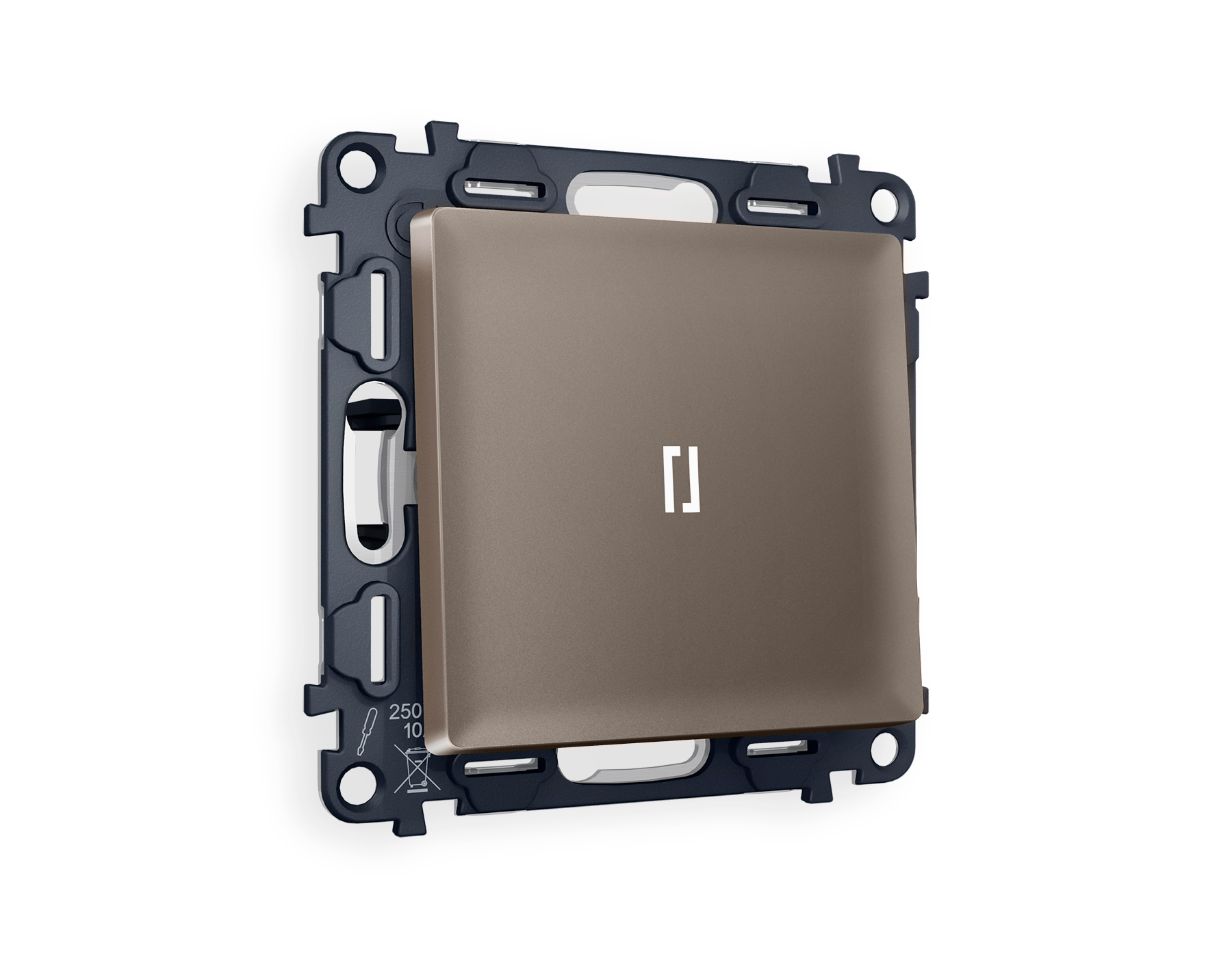 MA632015 Комплект механизма 1-кл выкл с подсв5600K ALFA Темная бронза матов QUANT(AP6320,VM101,G14W)