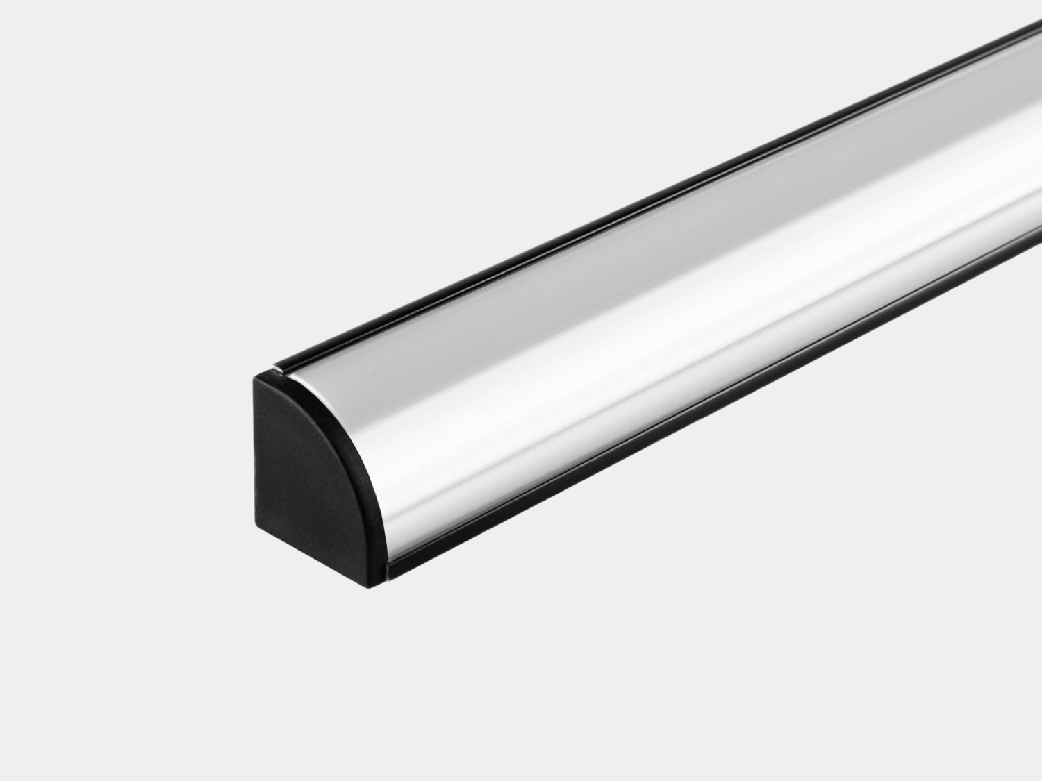 Алюминиевый профиль угловой черный 2 м SF-1616-BL