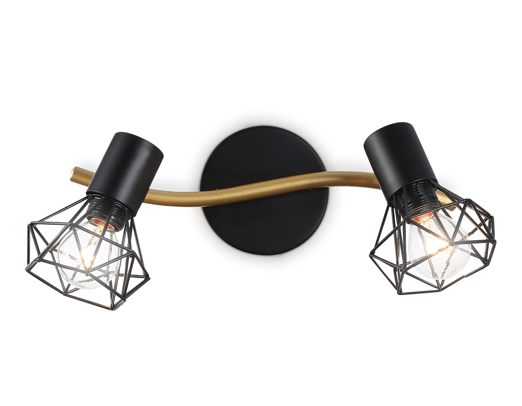 Светильник накладной Ambrella TR8656/2 BK/GD черный/золото E14/2 max 60W 330*100*185