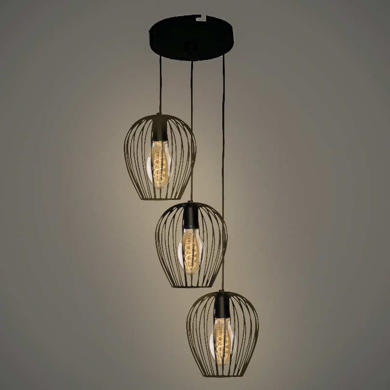 Подвес "Шалот" 231 черный НСБ 01-3x60-149 Е27 3x60W Е27 d400 h1000 1005404356