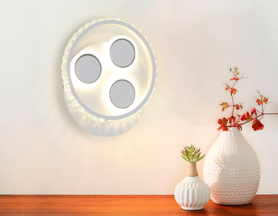 Светильник настенный Ambrella FA268 SWH белый песок LED 4200K 22W 240*210*50 с выключателем