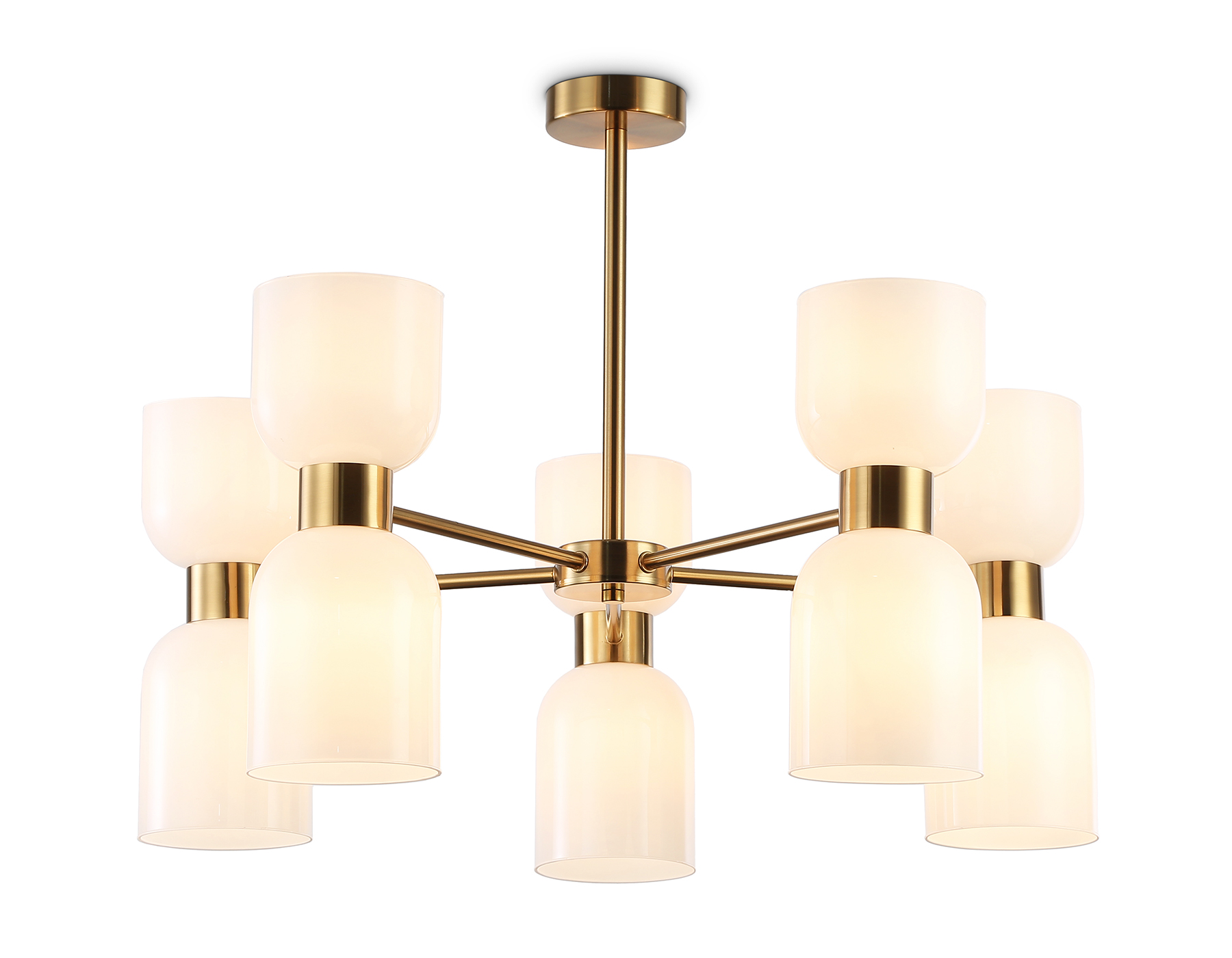 Светильник на штанге LH56093/10 BS/FR латунь/белый матовый E14*10 max 40W D700*510