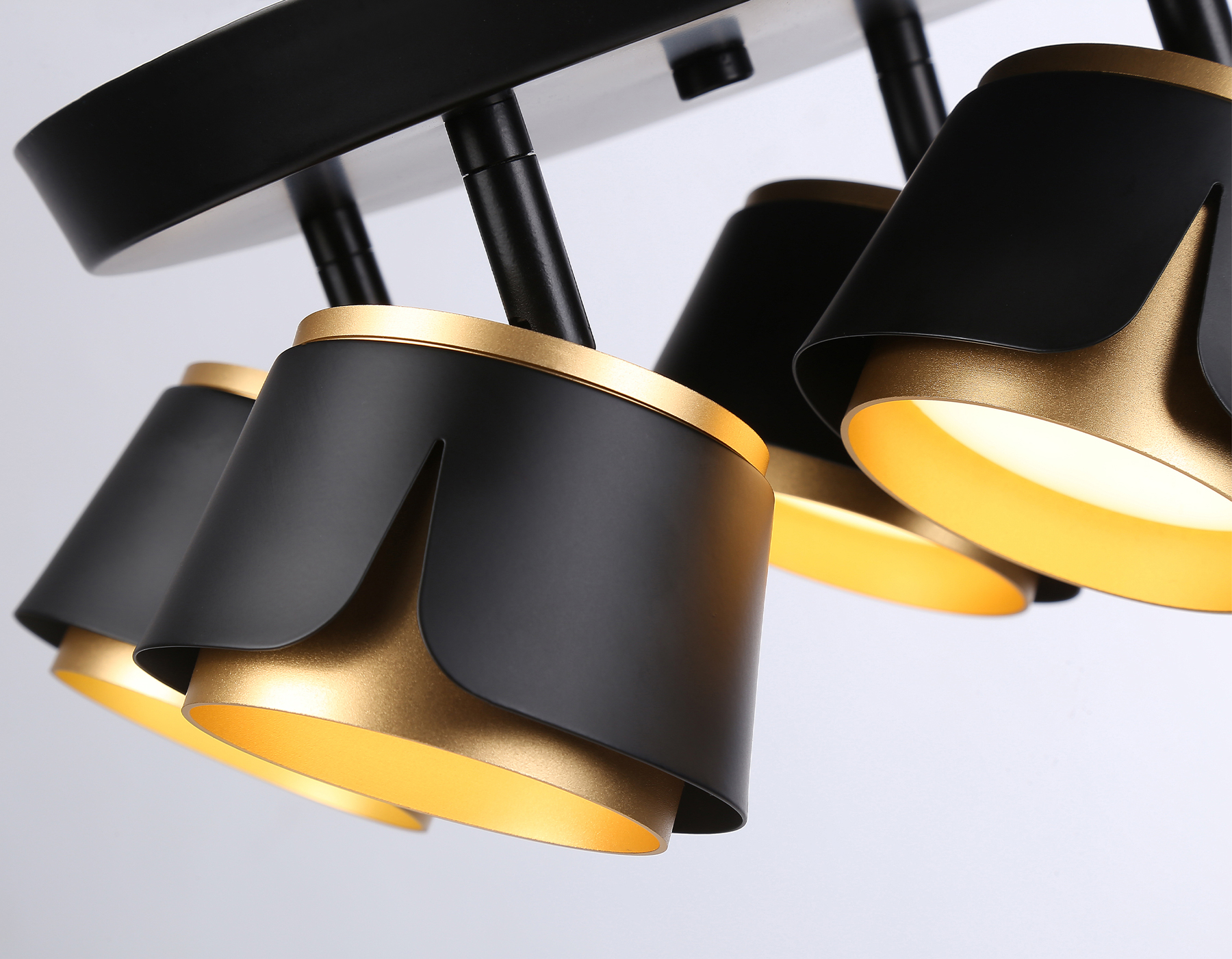 Спот настенно-потолочный AMBRELLA TN71243/4 BK/GD черный/золото GX53/4 D250*147 поворотный