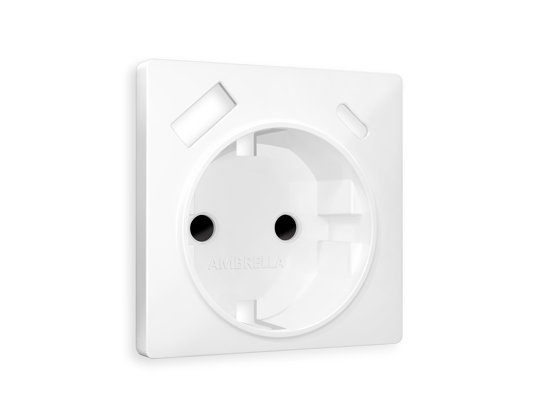 AP1300 Лицевая панель ALFA (Белый матовый) для электрической розетки с/з со шторками 2USB A+C QUANT