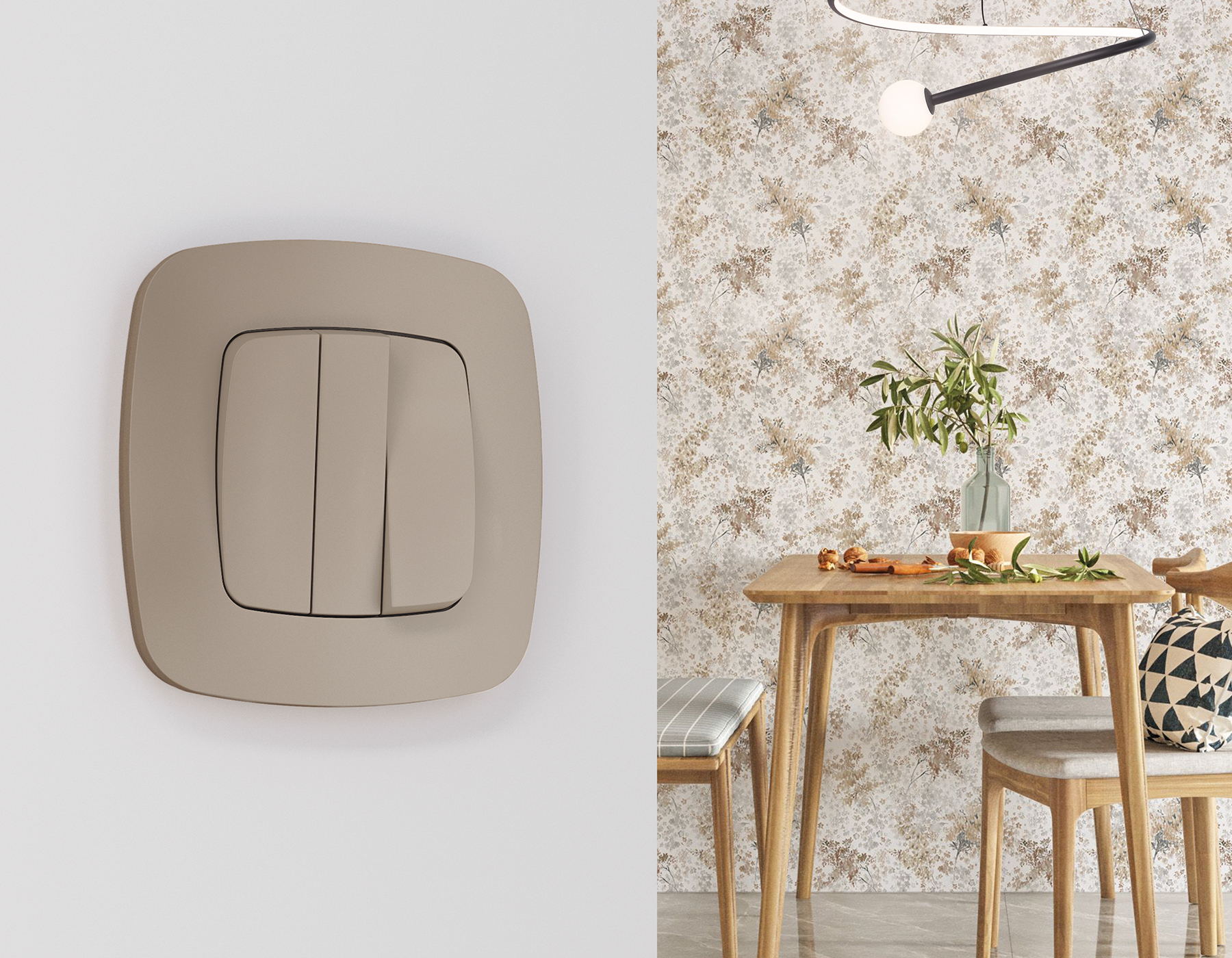 OF140365 Рамка OMEGA Ecta (Серо-бежевый матовый) 5-ая