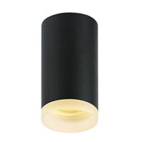 Светильник потолочный Фарлайт GU10 с регул наклон с плафоном круг с акриловым кольцом черный 