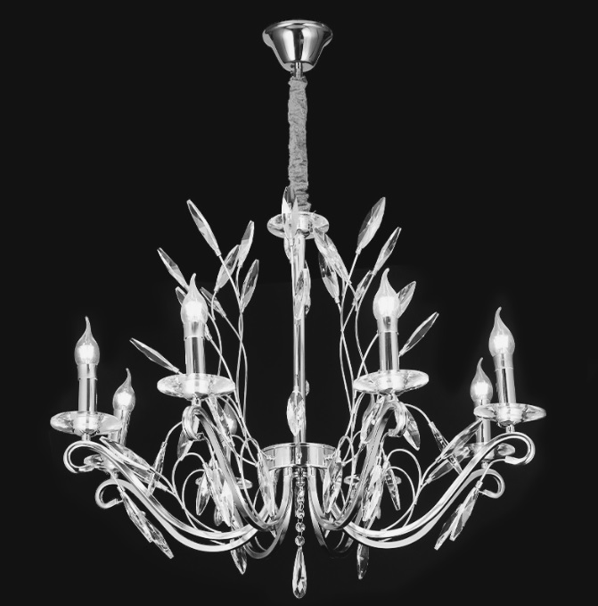 Люстра 0505/8 CH хром/хрусталь 8x60W E14 d750 h800, MIX24