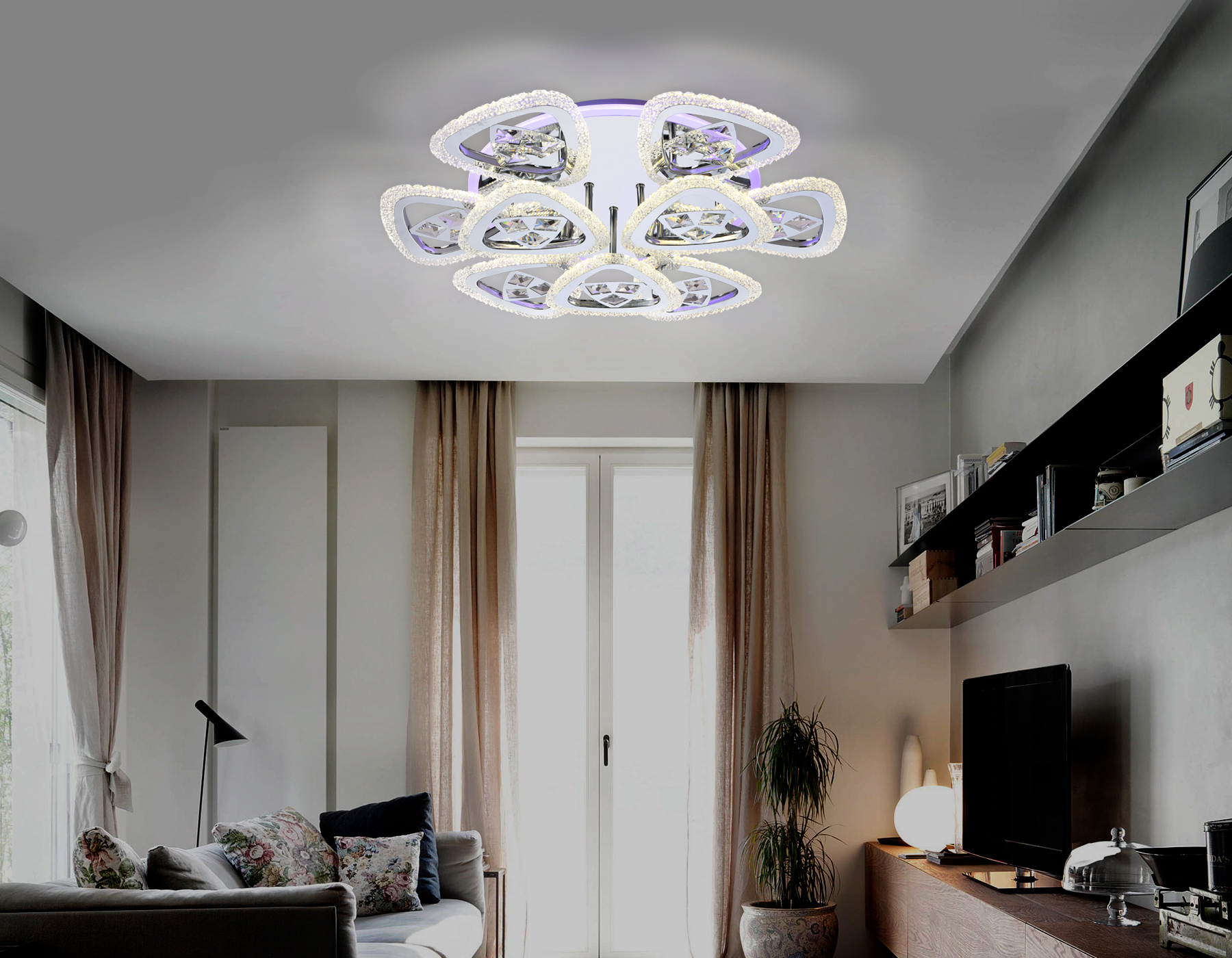 Светильник Ambrella FA2922 CH хром 138W 600*600*130 (ПДУ РАДИО 2.4)