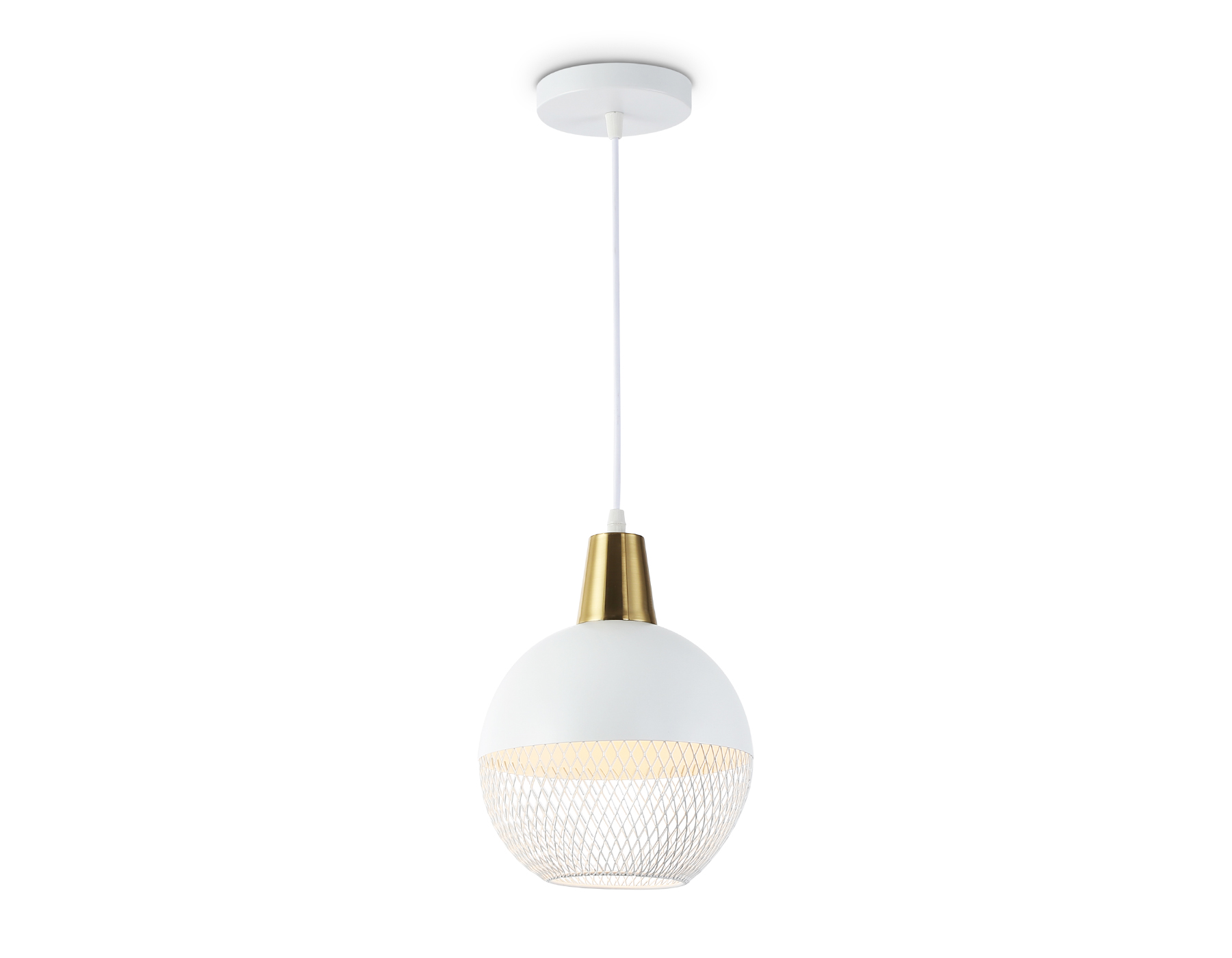 Светильник подвесной AMBRELLA TR8502 WH/CP белый/медь E27 max 60W D200*1000