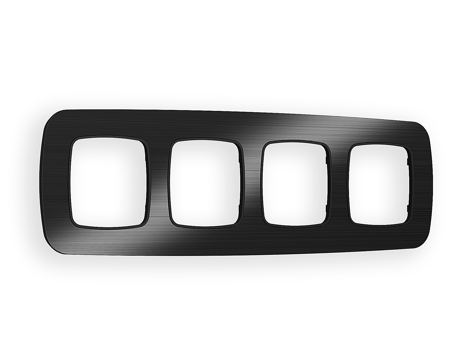 OF580504 Рамка OMEGA Radian (Черный Металл шлифованный) 4-ая