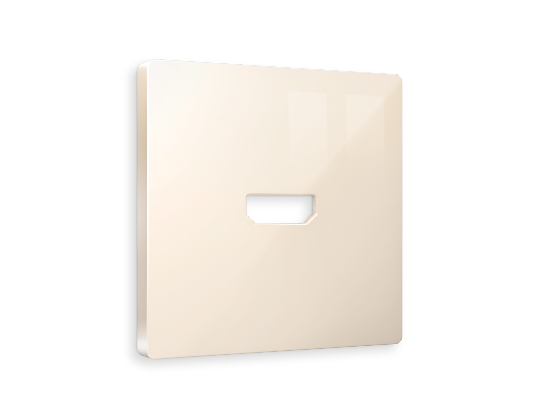 AP3140 Лицевая панель ALFA (Бежевый глянец) для HDMI розетки QUANT