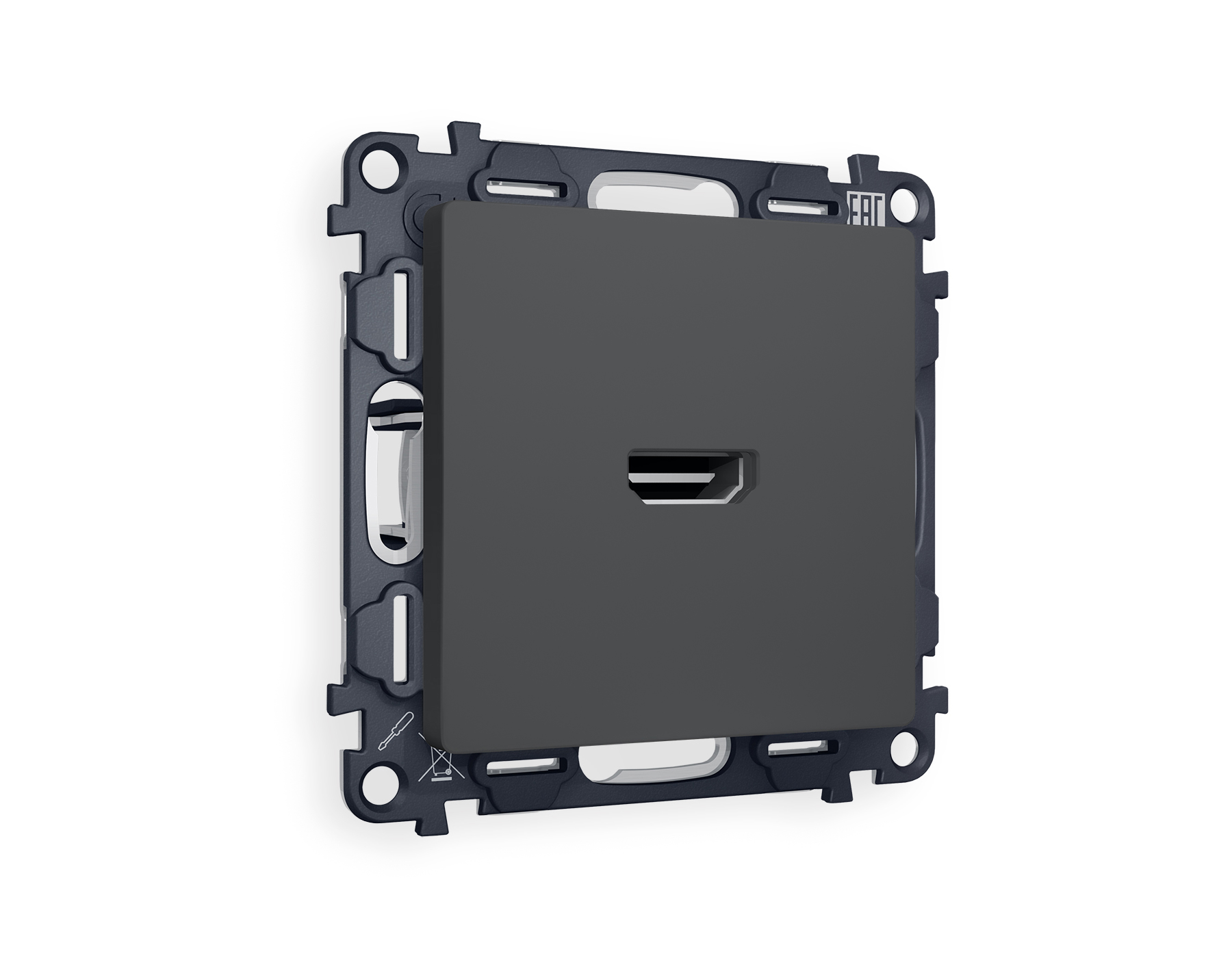 MA914010 Комплект механизма розетки HDMI 2.0 ALFA Графит мяг/кас40V/500mA 2.0GHz QUANT(AP9140,VM222)