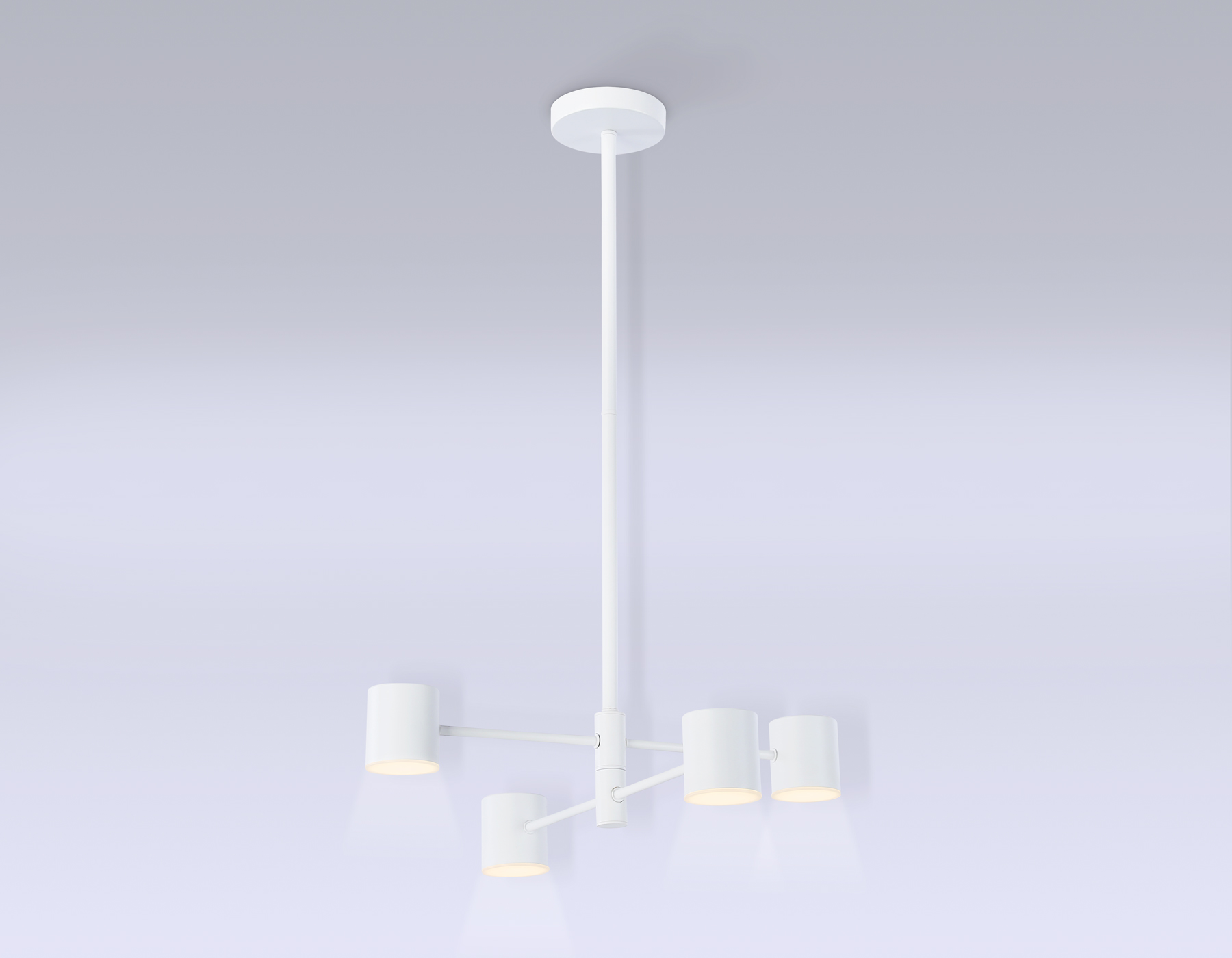 Светильник светодиодный AMBRELLA FL51705/4 WH белый 3000K/4200K/6400K 20W D500*780 (Без ПДУ)