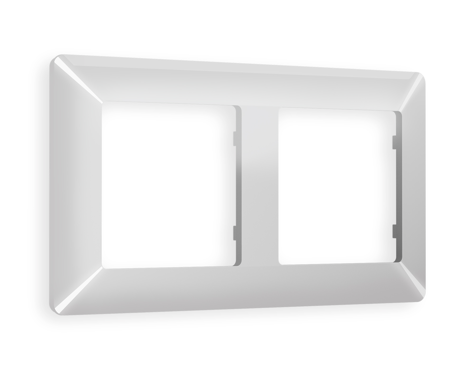 AF110402 Рамка ALFA Line (Серебро глянец) 2-ая