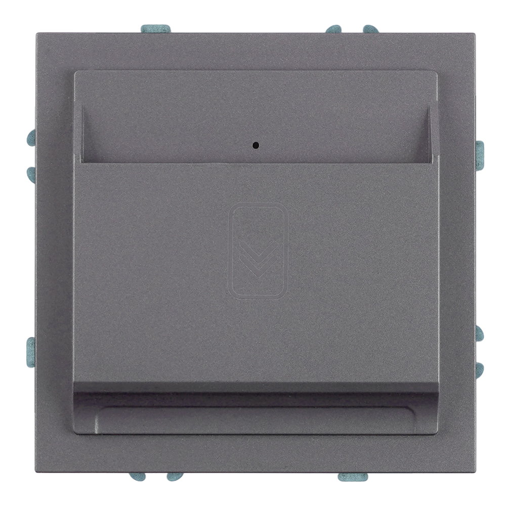 Выключатель карточный (механизм), 250В, 40А, серия Эмили, RSW40-5114-10, платиново-серый, soft touch