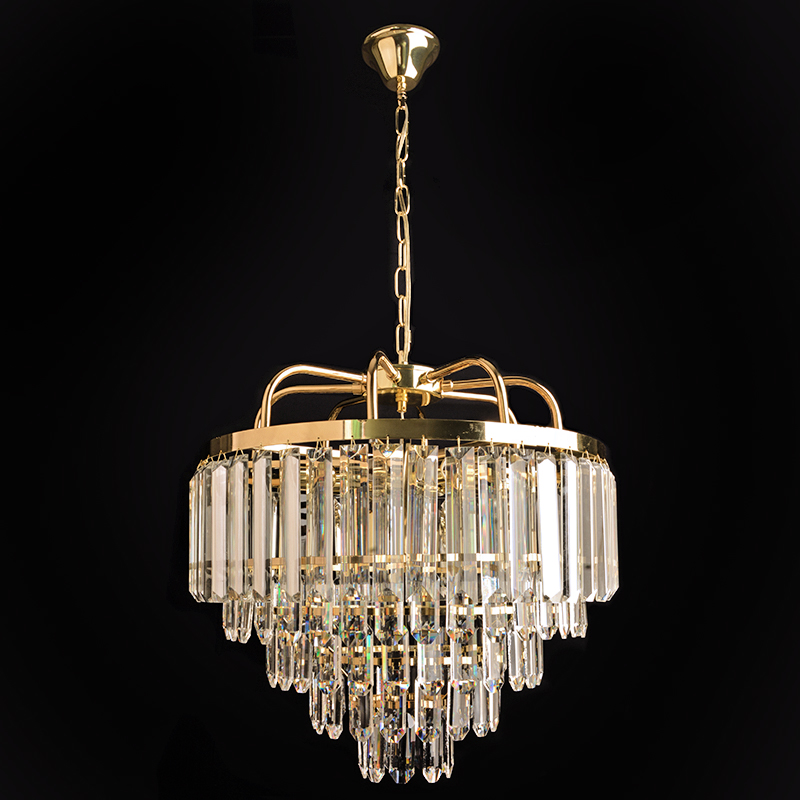 Люстра 8420/10/500 GD золото/хрусталь 10x60W E14 d500 h850, KLD24