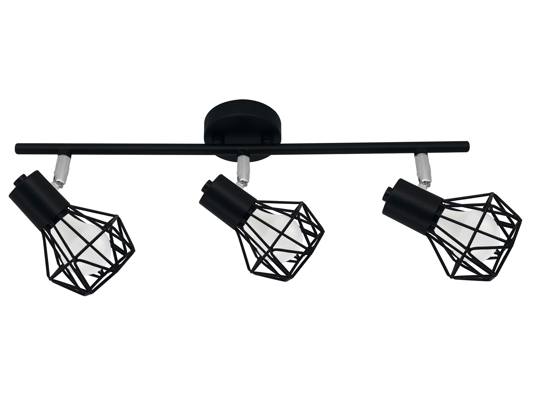 Спот настенно-потолочный AMBRELLA TR8622/3 BK/CH черный/хром E27*3 max 40W 460*91*175 в стиле лофт