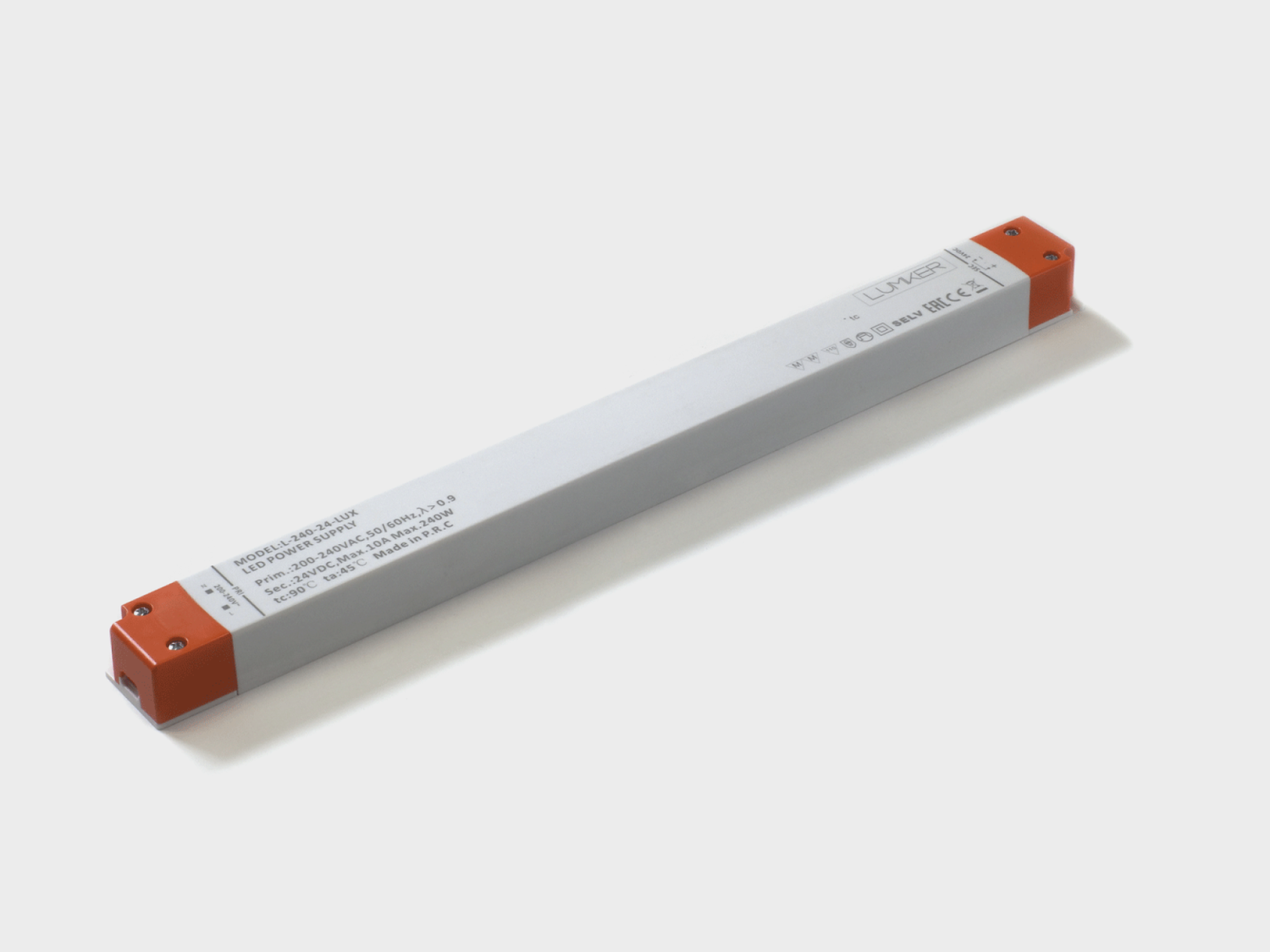 Блок питания Lumker L-240-24-LUX сверхтонкий, 24В, 240Вт, IP20
