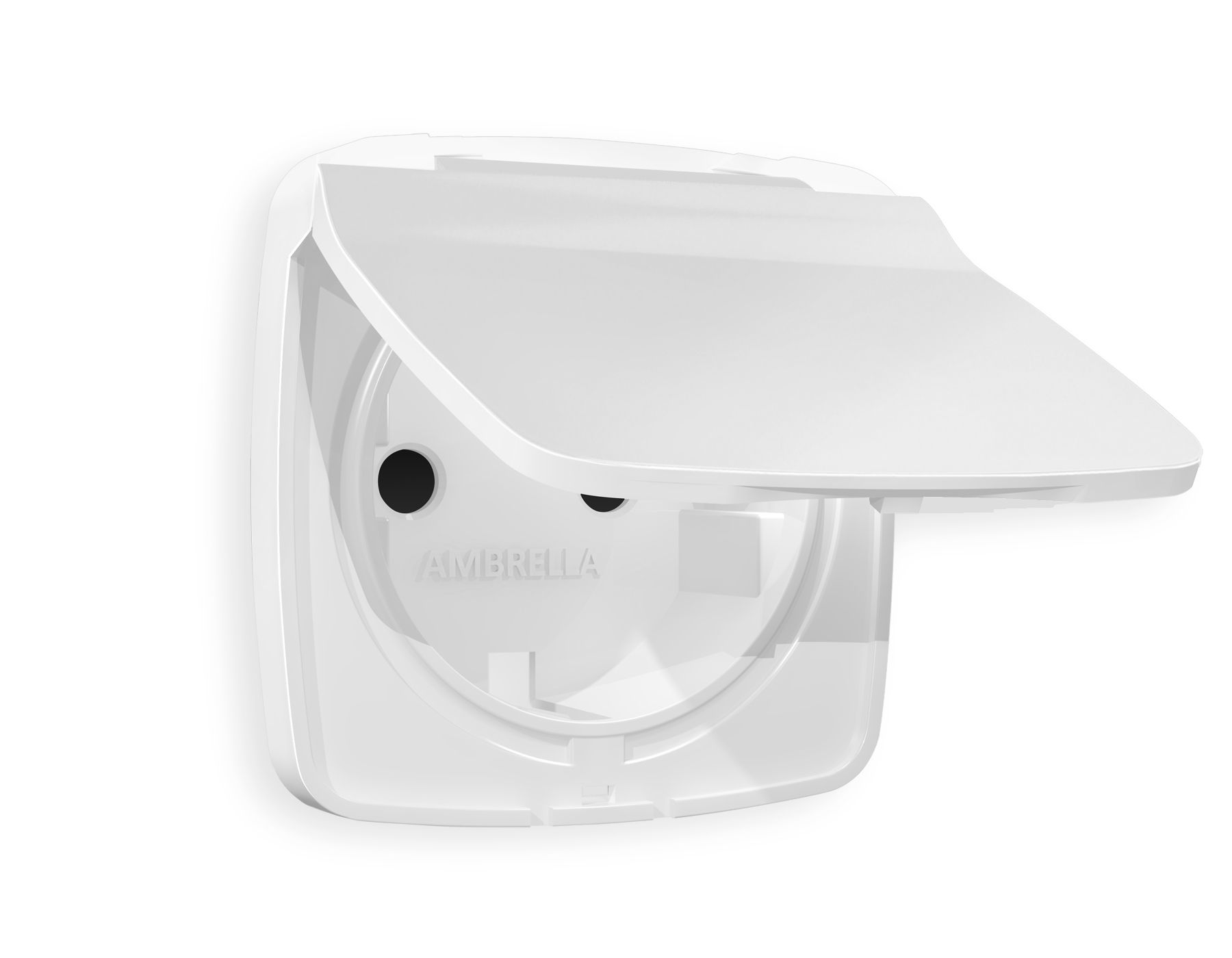 OP1280 Лицевая панель OMEGA (Белый матовый) для электр розетки с/з со шторк и защитной кр IP44 QUANT