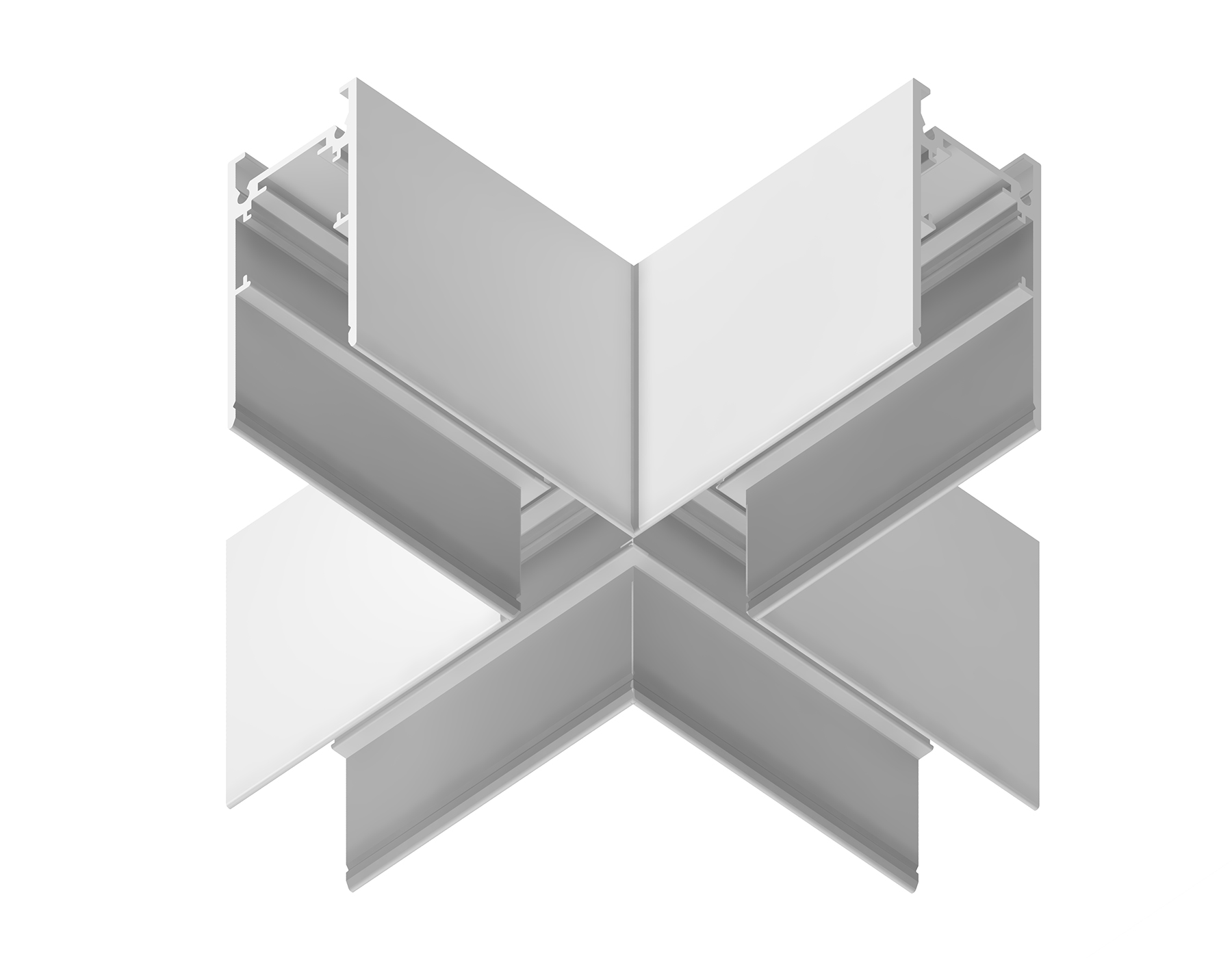 Коннектор X-образный для накладного шинопровода Magnetic GL3375 WH белый 170*170*53.7