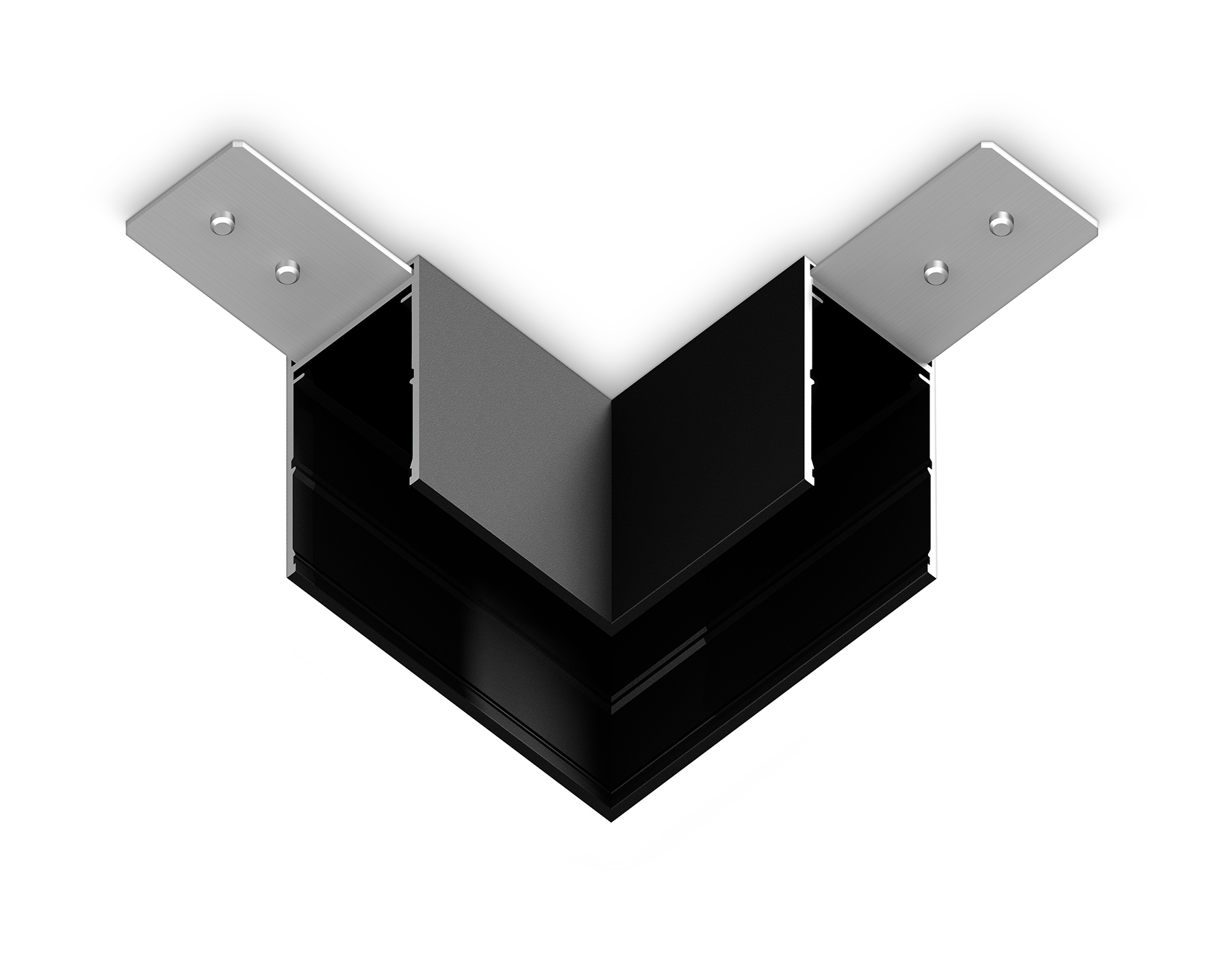 Коннектор угловой для накладного шинопровода Magnetic 220V GL1032 BK черный 80*80*52