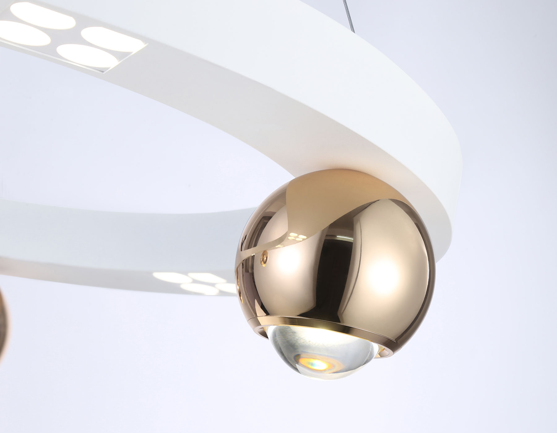 Светильник светодиодный AMBRELLA FL5959 WH/GD белый/золото 4200K 32W D600*1200 (Без ПДУ)