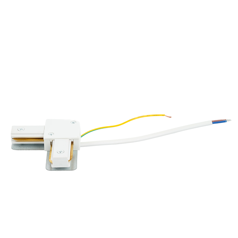 Коннектор угловой для шинопровода с проводом, белый, LD1021C для CAB1007