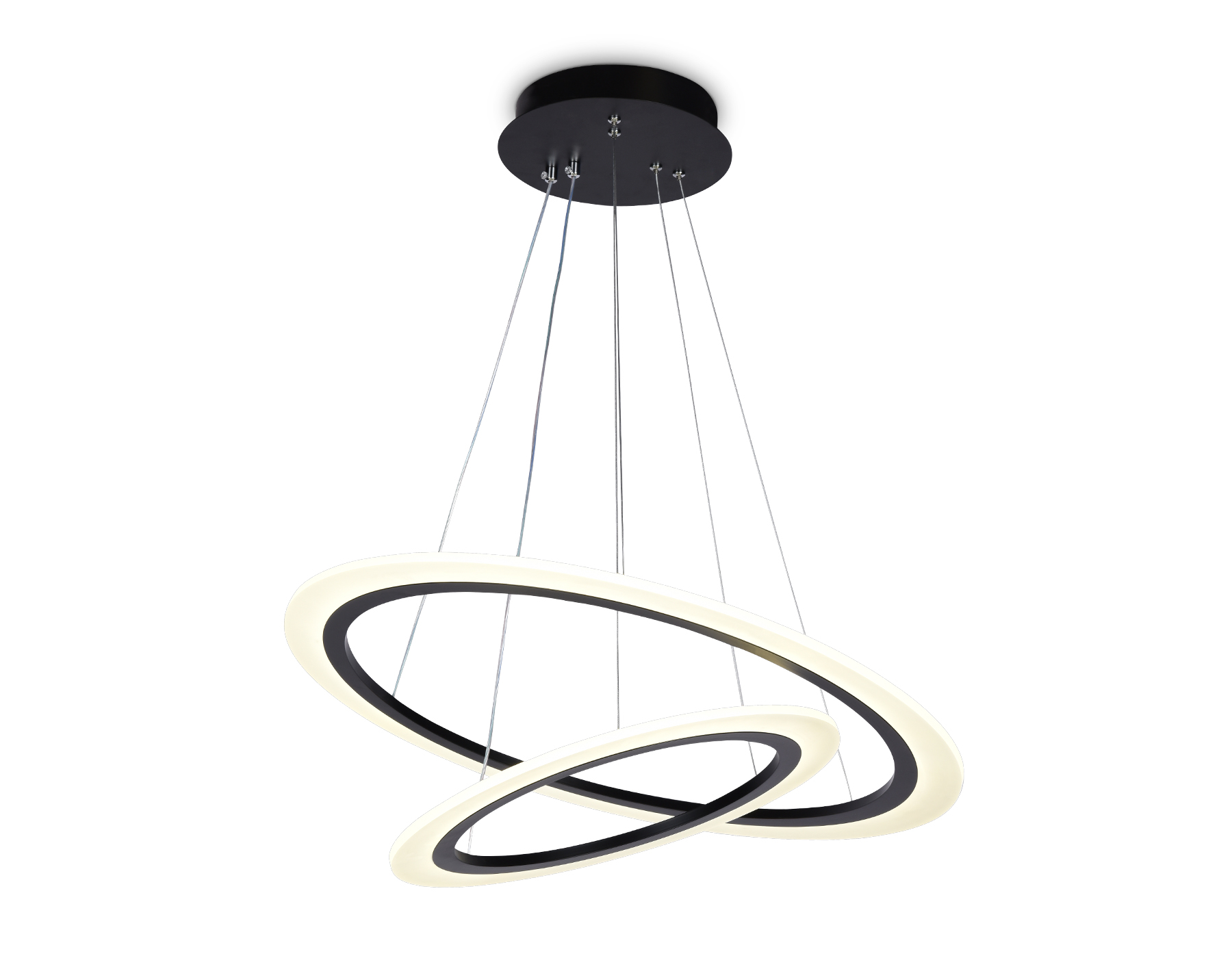 Светильник Ambrella FA4357/2 BK черный 78W 3000K/4200K/6400K D580*670 (ПДУ 