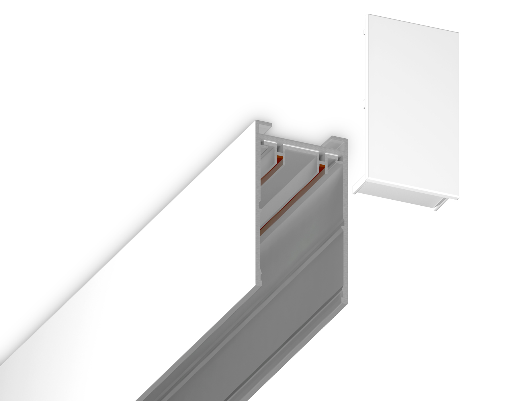 Заглушка для накладного шинопровода Magnetic 220V GL1057 WH белый 30.6*56*2 (2шт)
