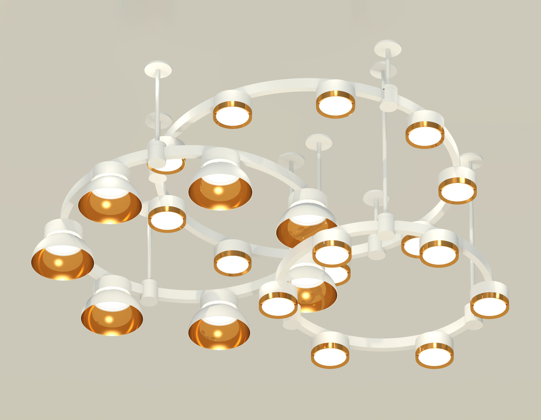 XR92212001/22 SWH/PYG/CL белый песок/золото желтое полированное/прозрачный GX53