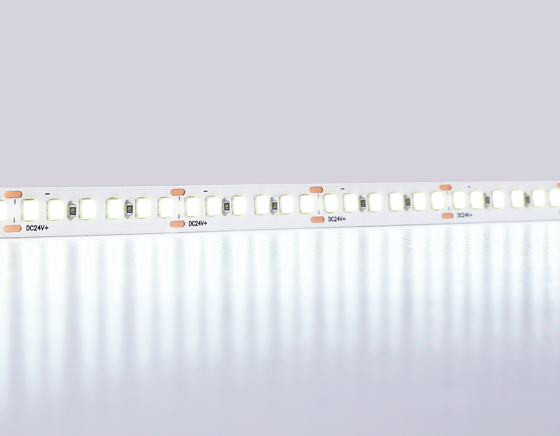 Светодиодная лента AMBRELLA GS3203 2835 180Led/ 14.4W m/ 24V IP20 6500K/ 5000*8*1.2mm (2 конт.)