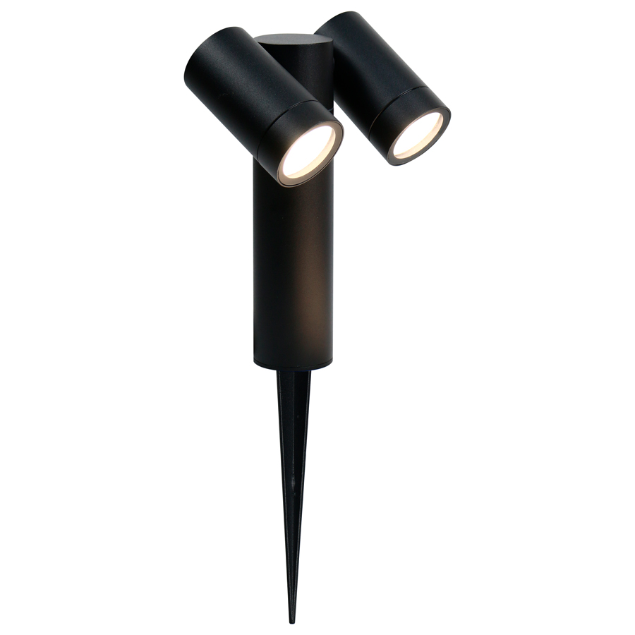 Садово-парковый светильник General GPF-2MR16-GU10-R-IP65 Черный Люмикс