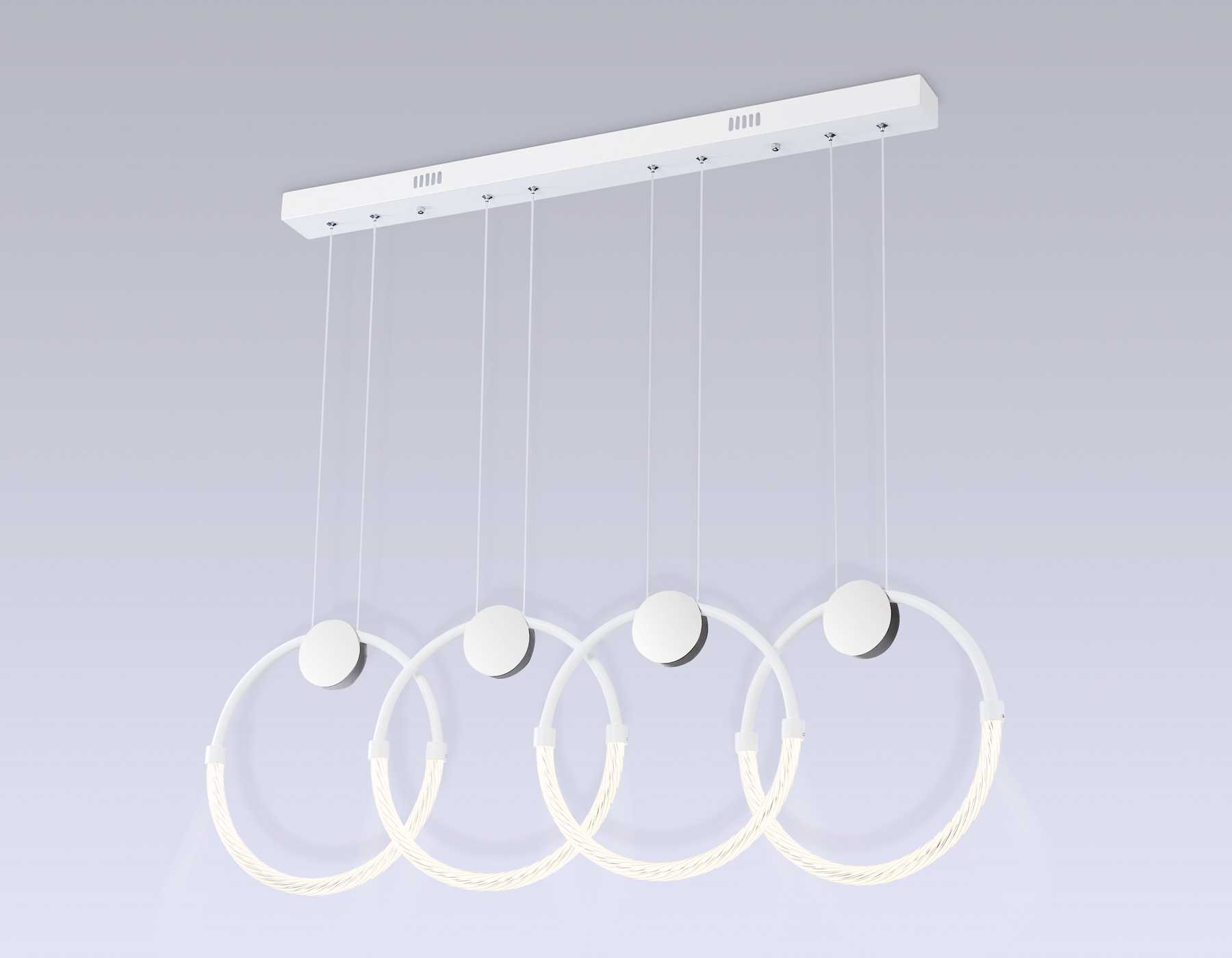 Светильник подвесной светодиодный Ambrella FL10598/4 WH/CH белый/хром 4200K 45W 940*20*1200(Без ПДУ)