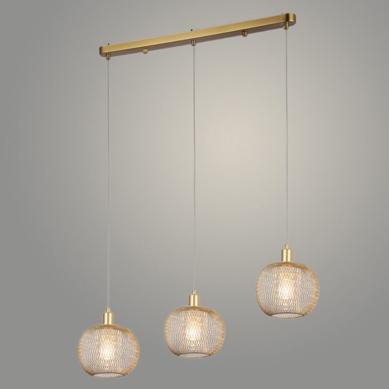 Подвес MDG40658/3HT GD золото 3х60W E14 h1200, 24