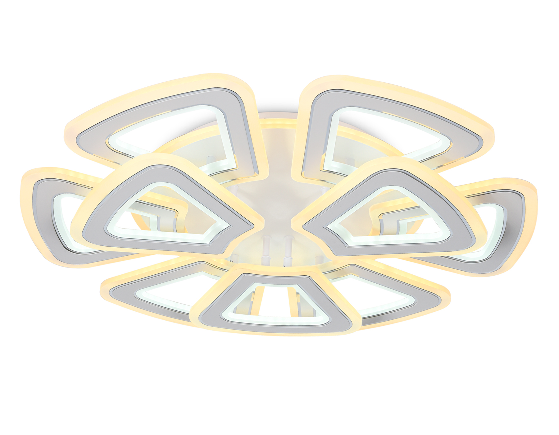 Светильник Ambrella FA8892/6+3 WH/CH белый/хром 210W 3000K/4200K/6400K 650*640*130 (ПДУ РАДИО 2.4G)