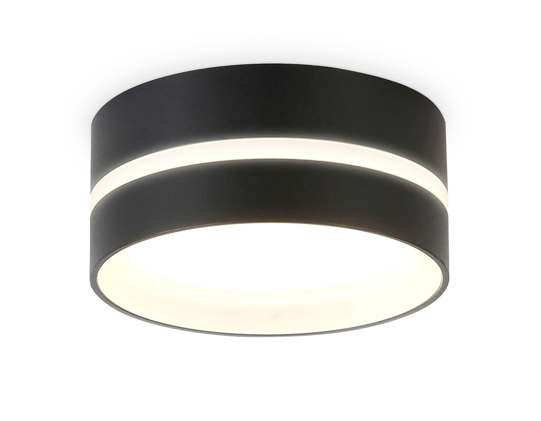 Светильник накладной AMBRELLA TN5392 SBK/FR черный песок/белый матовый GX53 IP44 D85*55 с акрилом