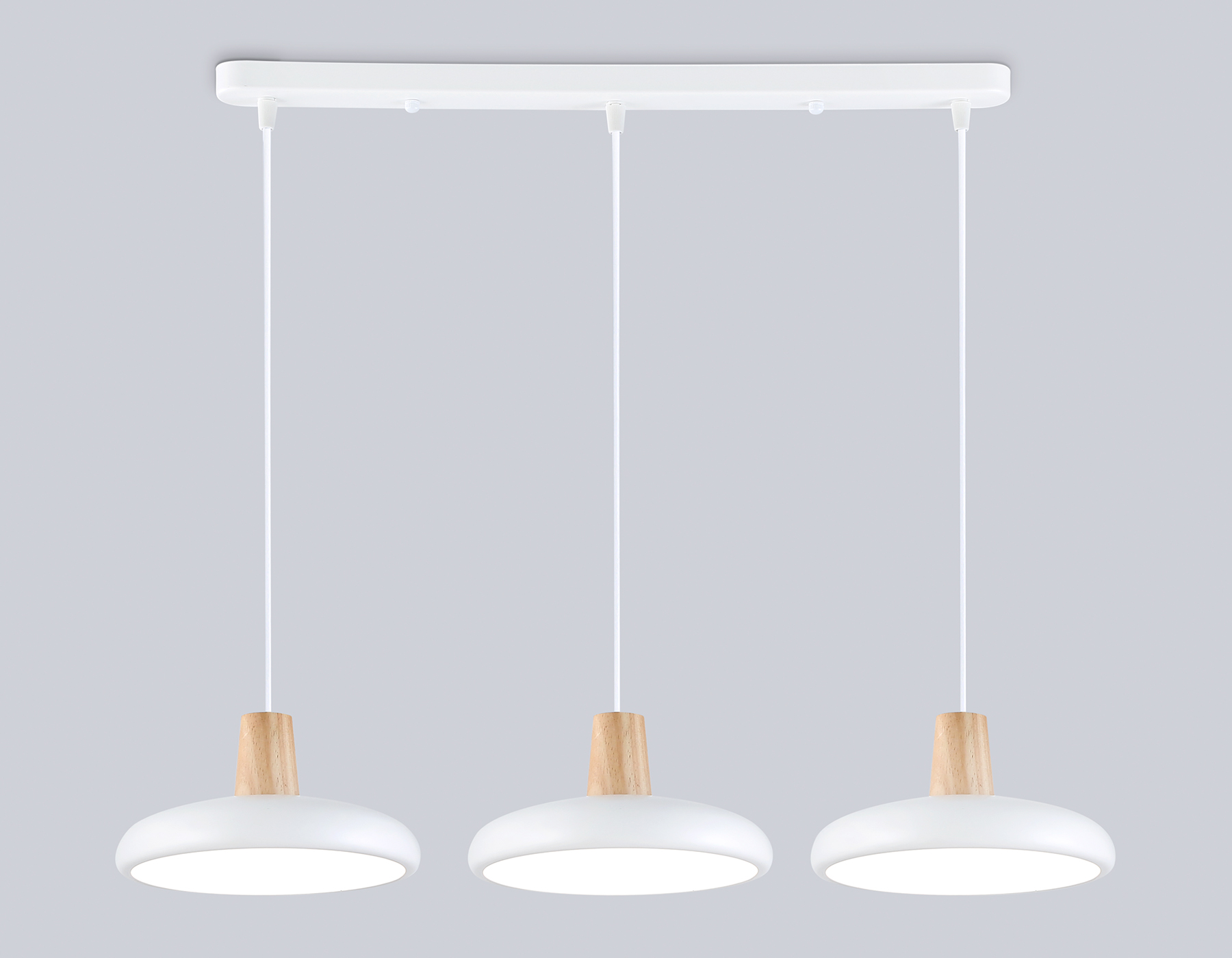 Светильник светодиодный подвесной AMBRELLA FL4840/3 WH/WD белый/дерево 72W 3000-6000K без ПДУ