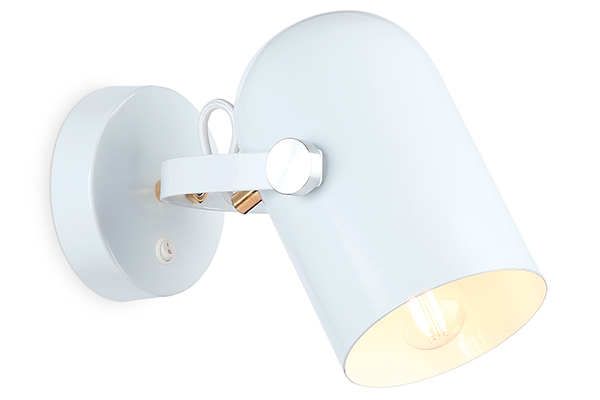 Спот накладной AMBRELLA TR8202 WH белый E27 max 40W D117*280 с выключателем в стиле лофт