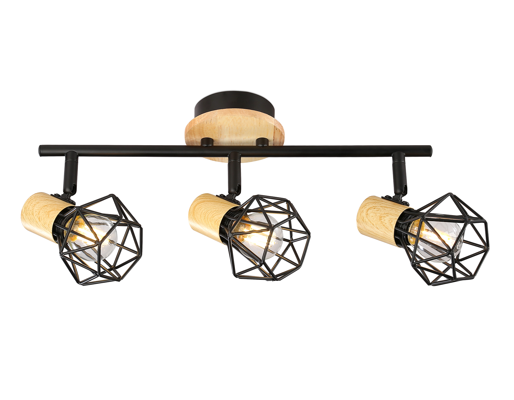 TR8753/3 BK/WD черный/дерево IP20 E27/3 435*115*200