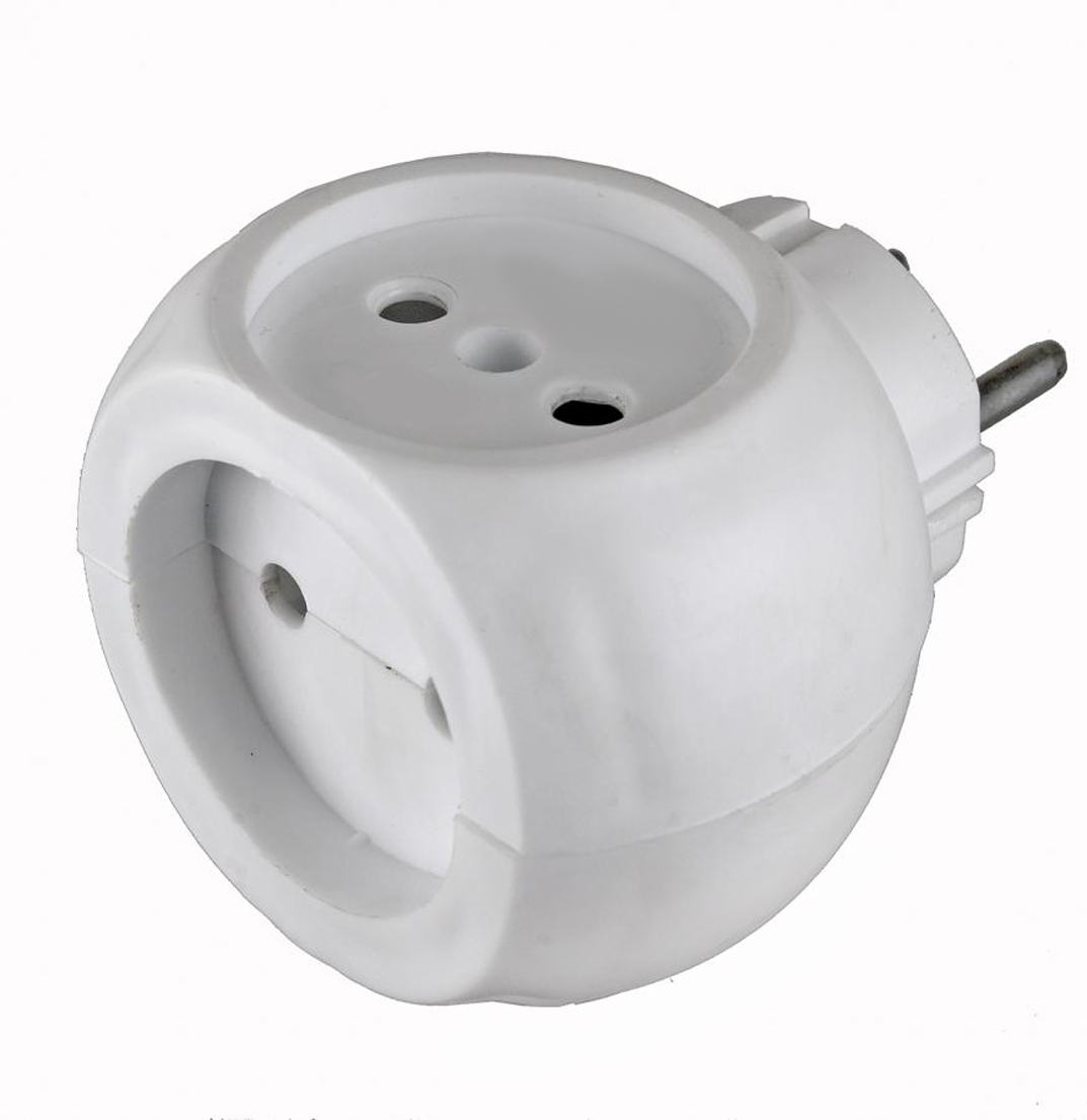 Volsten Si 1/3C-Wh белый шар  (тройник, разветвитель РВ-043, 16А)