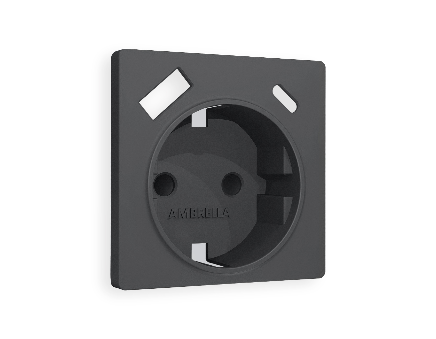 AP9100 Лицевая панель ALFA (Графит Мягкое касание) для электр розетки с/з со шторками 2USB A+C QUANT