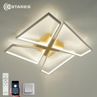 Люстра светодиодная ESTARES ORLANDO 120W S-APP-550x550x90-WHITE/WOOD/WHITE-220-IP20
