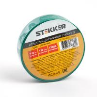 Изоляционная лента STEKKER 0,13*15 мм. 10 м. зеленая, INTP01315-10