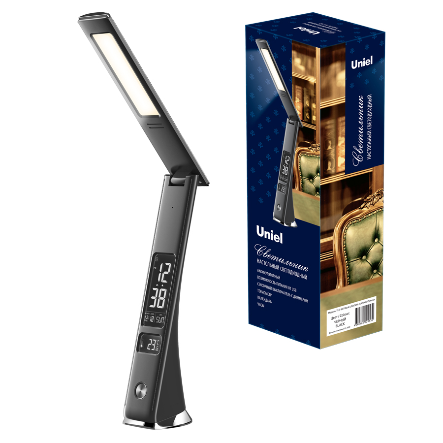 Светильник настольный UNIEL TLD-567 Black/LED/300Lm/4500K/Dimmer