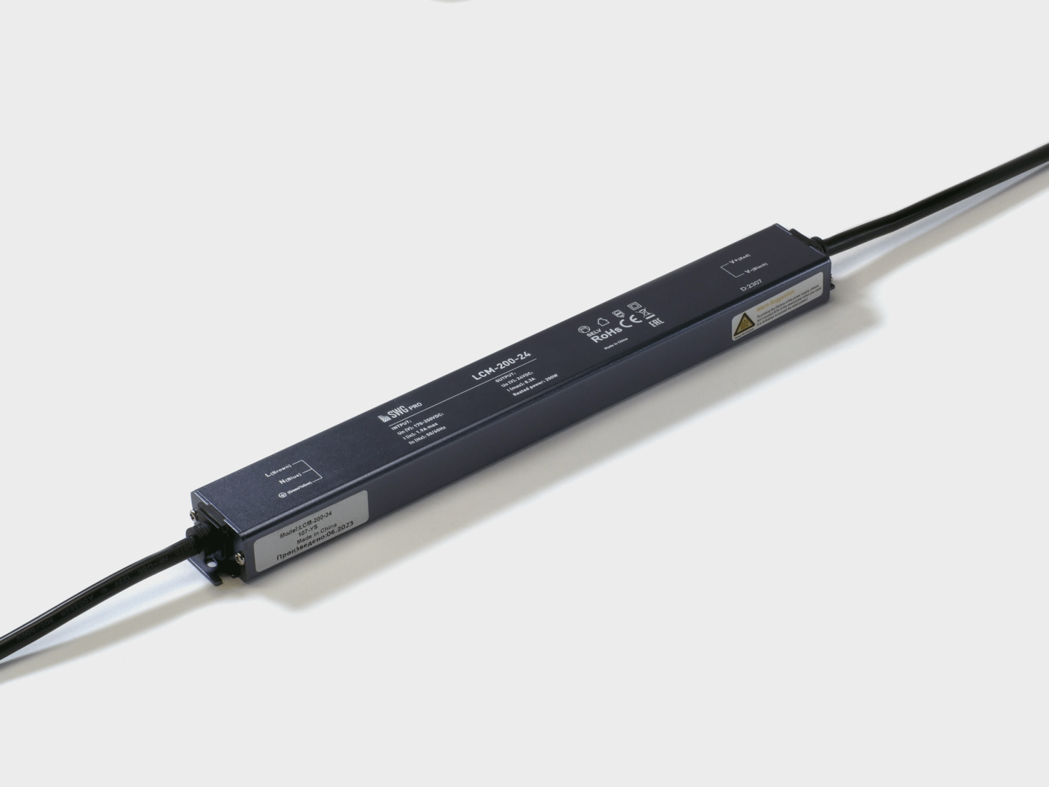 Блок питания LCM-200-24 200Вт, 24В, IP67 черный