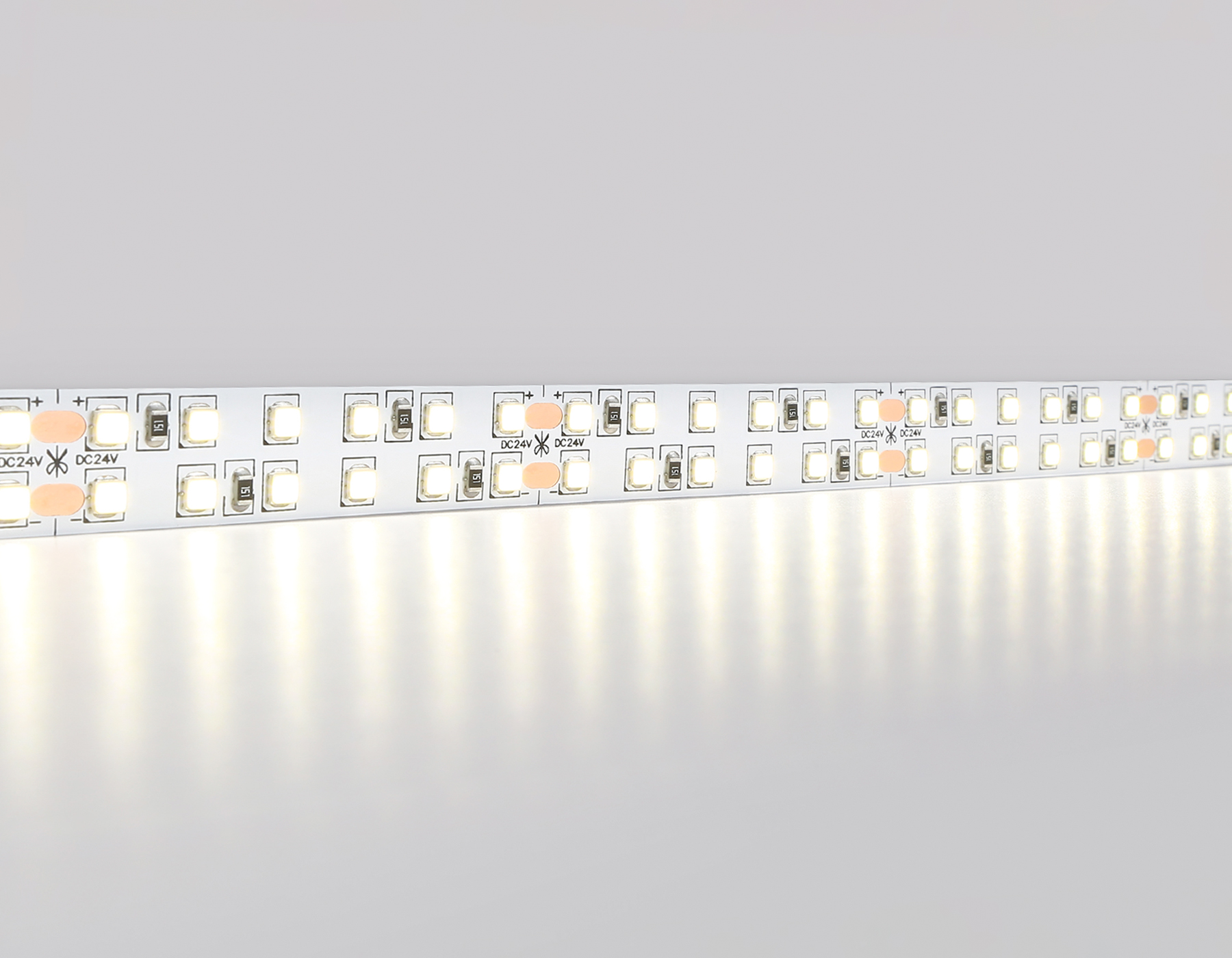 Светодиодная лента AMBRELLA GS3702 2835 240Led /24W m/ 24V IP20 4500K/ 5000*14*1.2mm (2 конт.)
