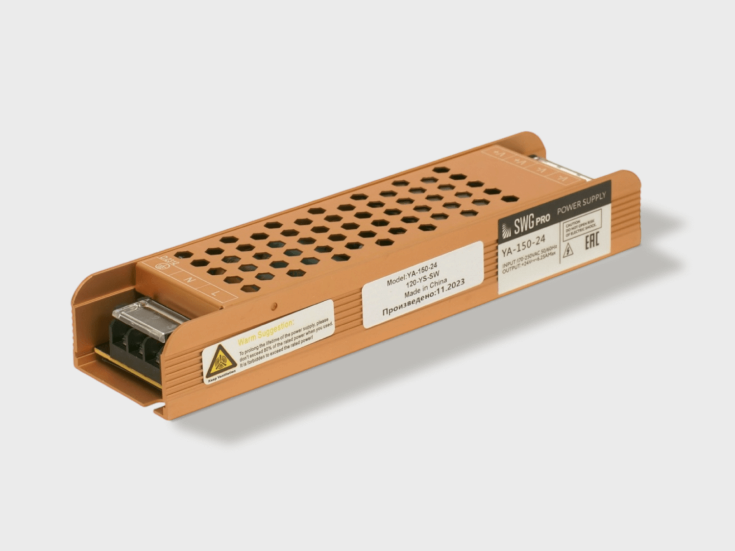 Блок питания черный IP20, PBL-200-24, 200Вт, 24В